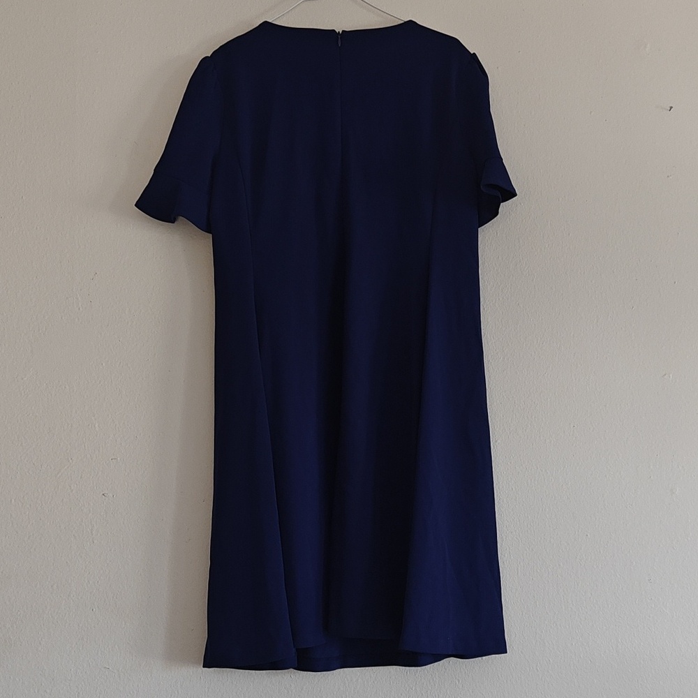DKNY WOMEN'S SHORT-SLEEVE JEWEL NECKLINE DRESS (SIZE 14) - Picture 5 of 7